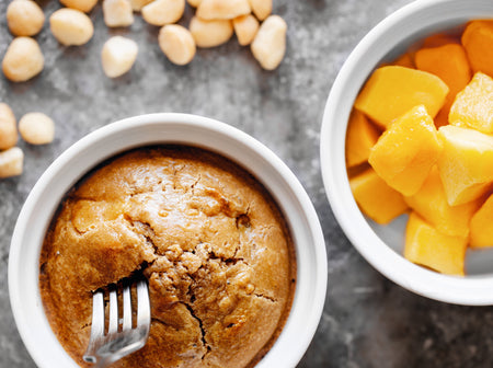 Mango Macadamia Mug Cake