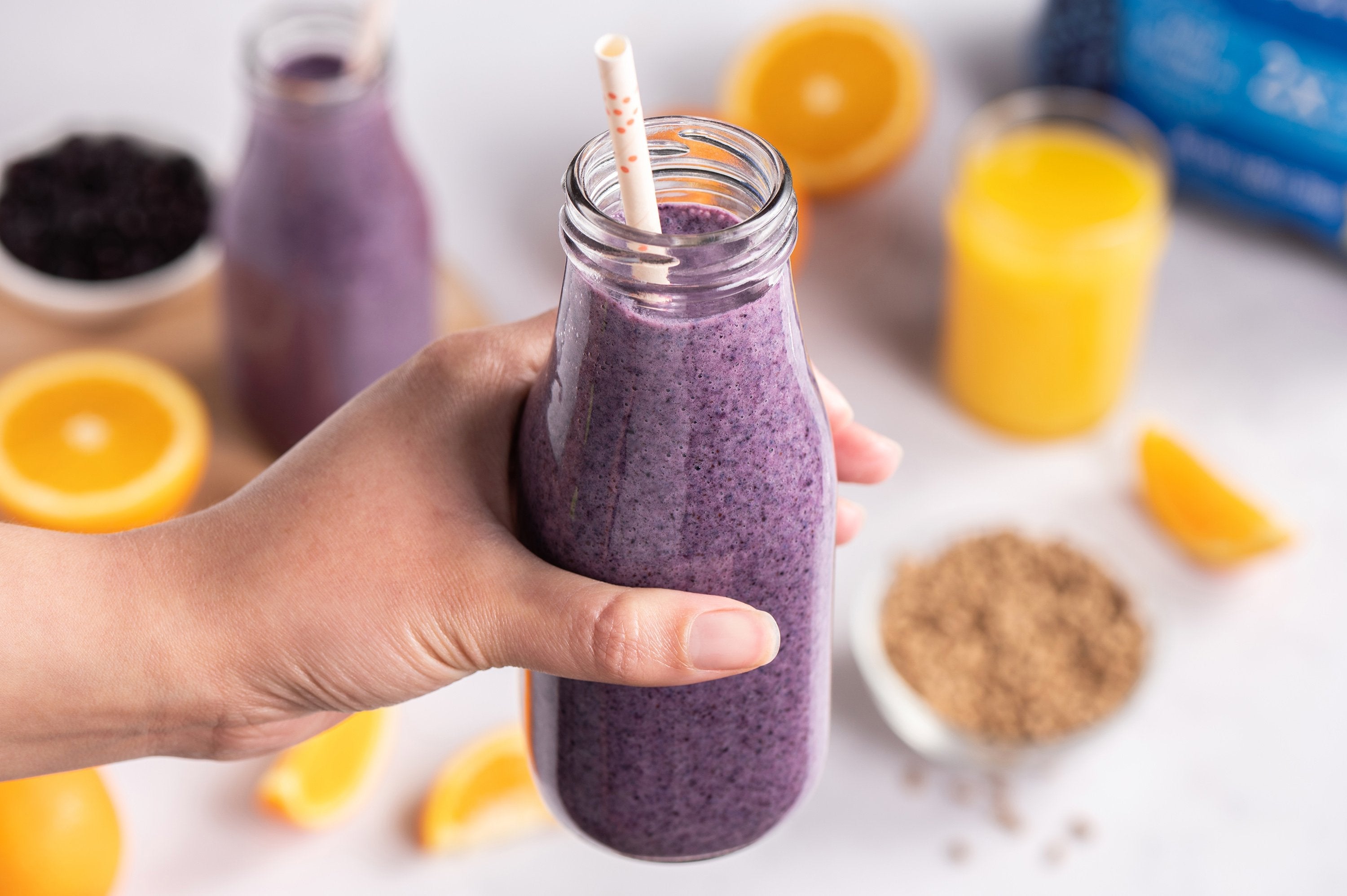 High-Fiber Wild Blueberry Breakfast In a Glass
 &ndash; Shop Wyman's