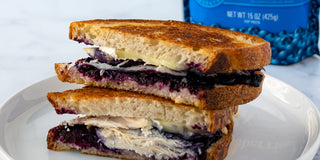 Turkey and Brie Grilled Cheese with Wild Blueberry Jam