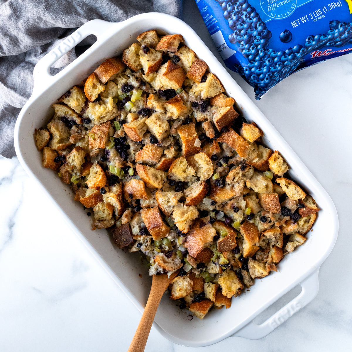 Wild Blueberry Sausage Stuffing Recipe | Wyman's