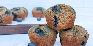 Healthy Wild Blueberry Muffins