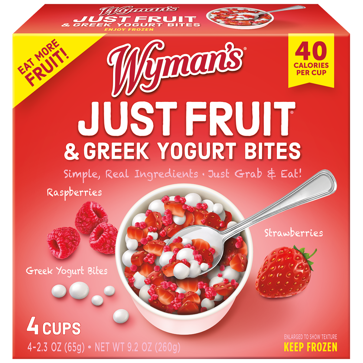 Wyman's Raspberry & Strawberry Just Fruit & Greek Yogurt Bites