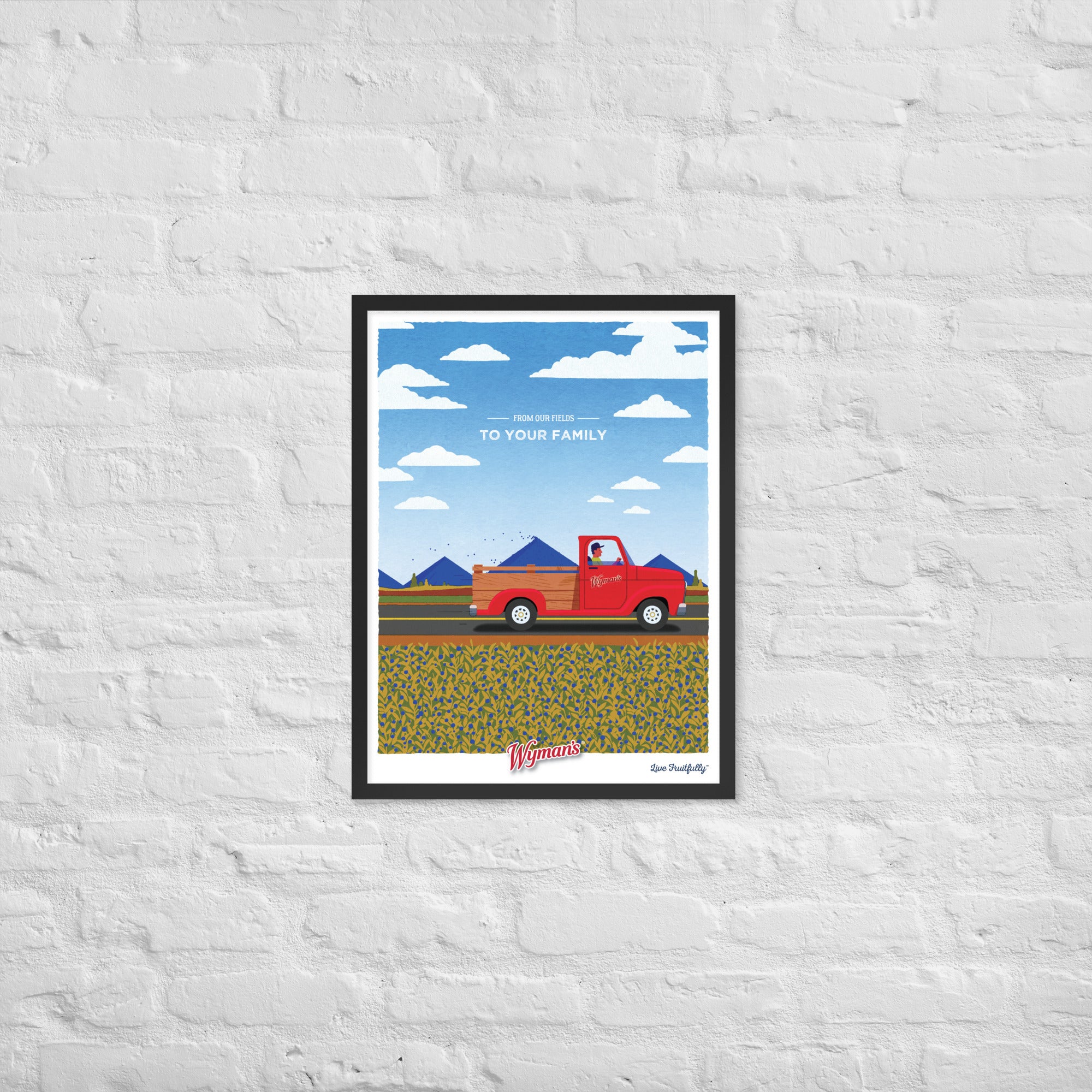 Shop Wyman's From Our Fields to Your Family poster frame.