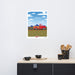 A kitchen with a From Our Fields to Your Family poster from Shop Wyman's on the wall.