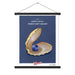 A Behold Mother Nature's Tiniest Kept Secret Poster with a blueberry shell design hanging on the wall by Shop Wyman's.