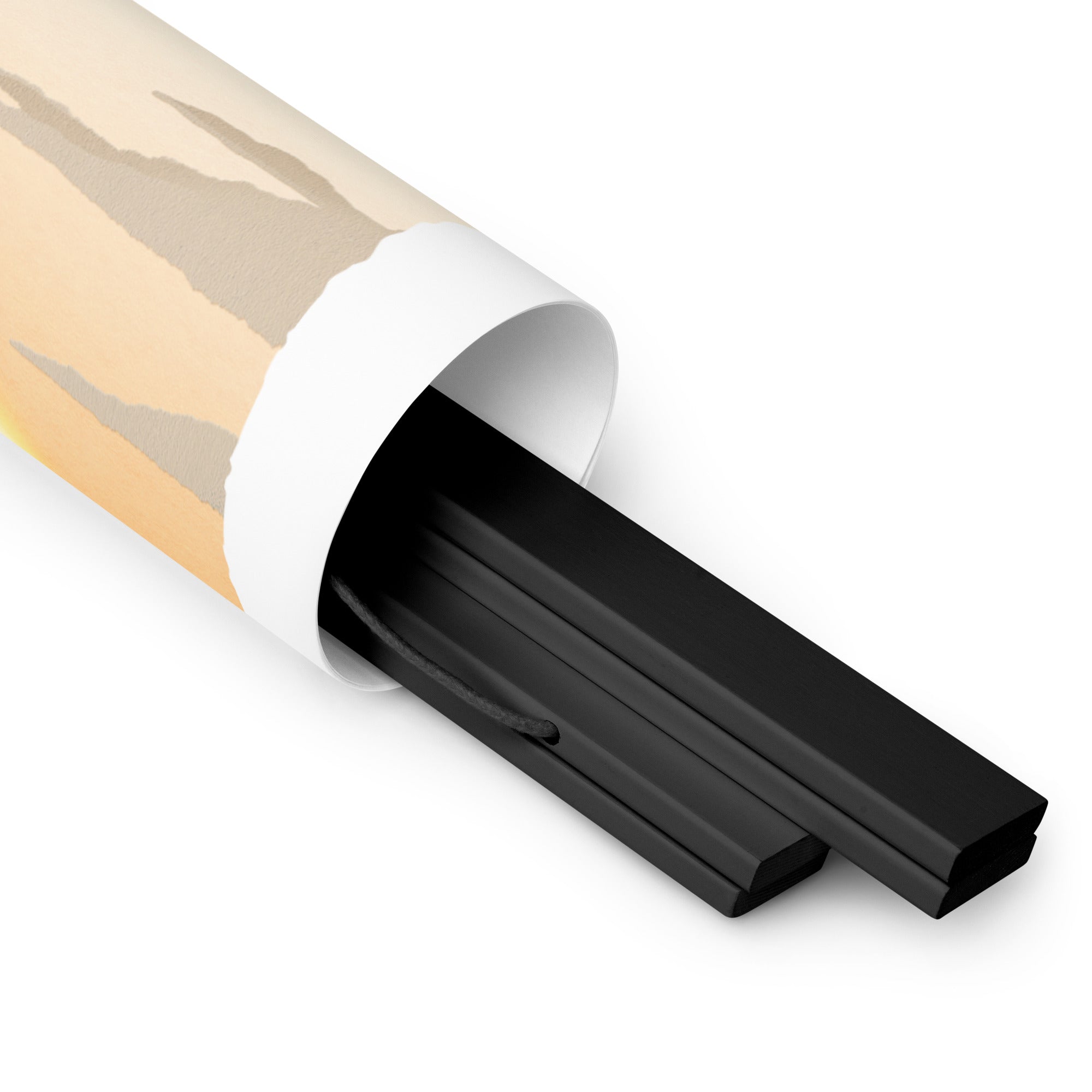 A custom tube with a black and white stripe on it.