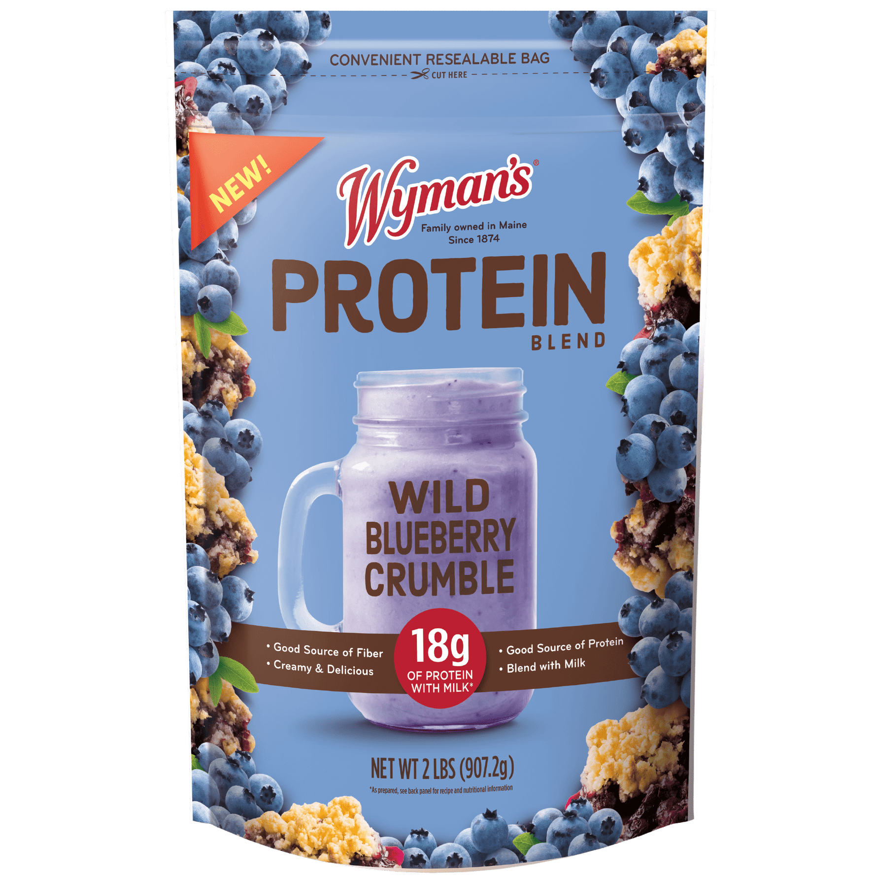 Wymans Frozen Protein Blend - Wild Blueberry Crumble