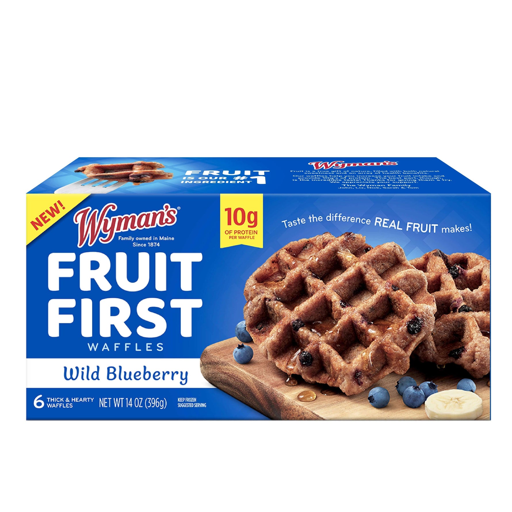 Wymans Waffles Wyman's Fruit First Waffles - Wild Blueberry