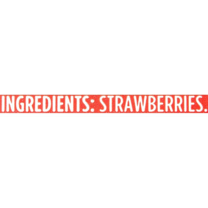 A red and white logo with the words antioxidant ingredients fresh-frozen PSS Strawberries.