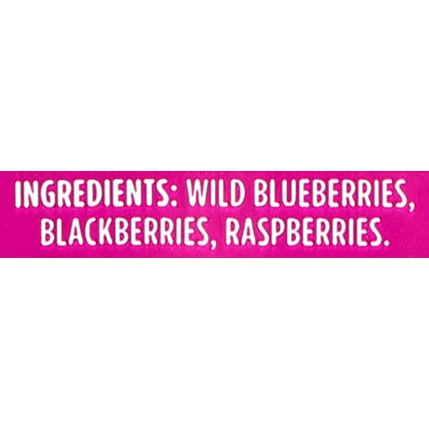 Ingredients: PSS frozen wild blueberries, blackberries, raspberries.