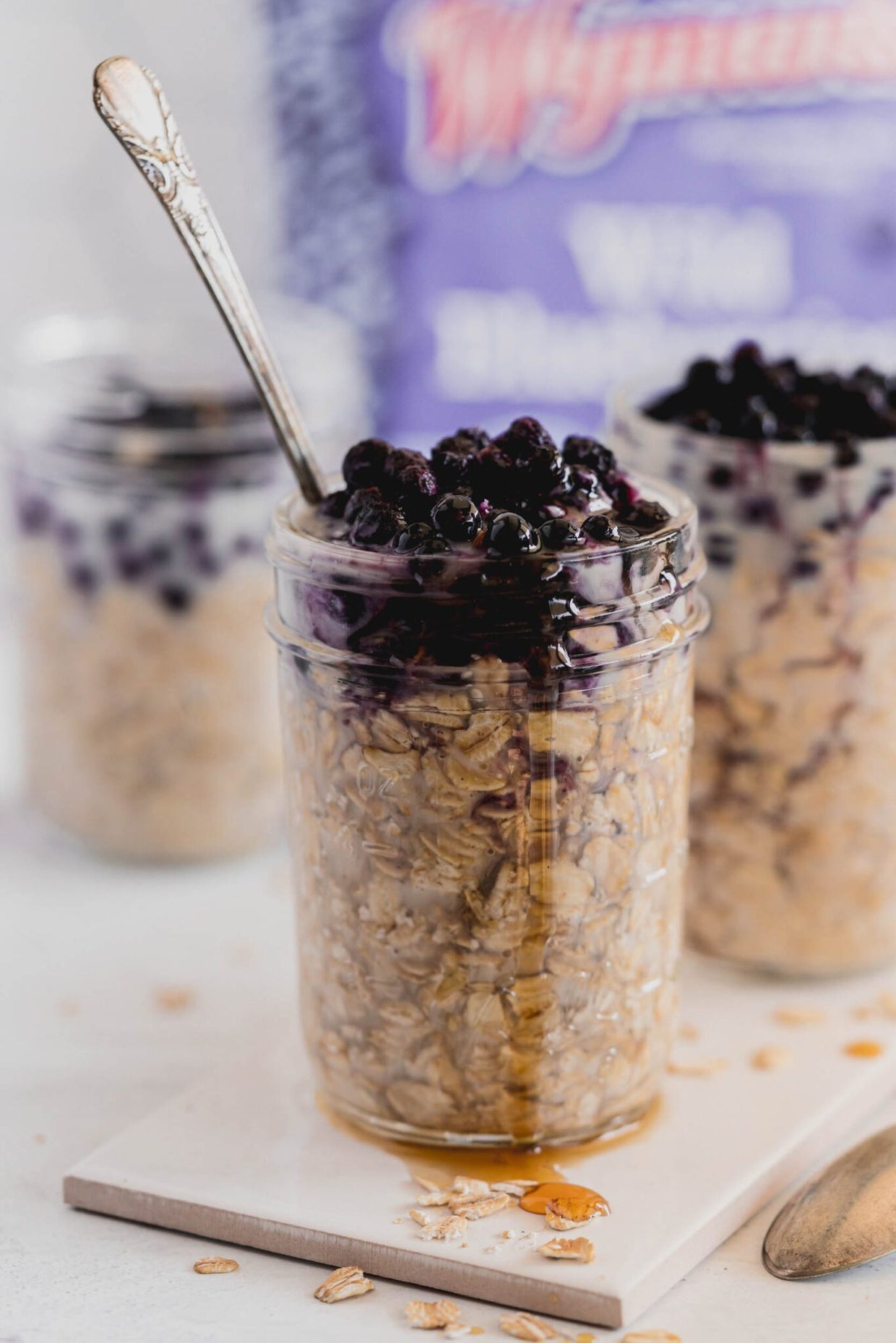 Wild Blueberry Pancake Overnight Oats