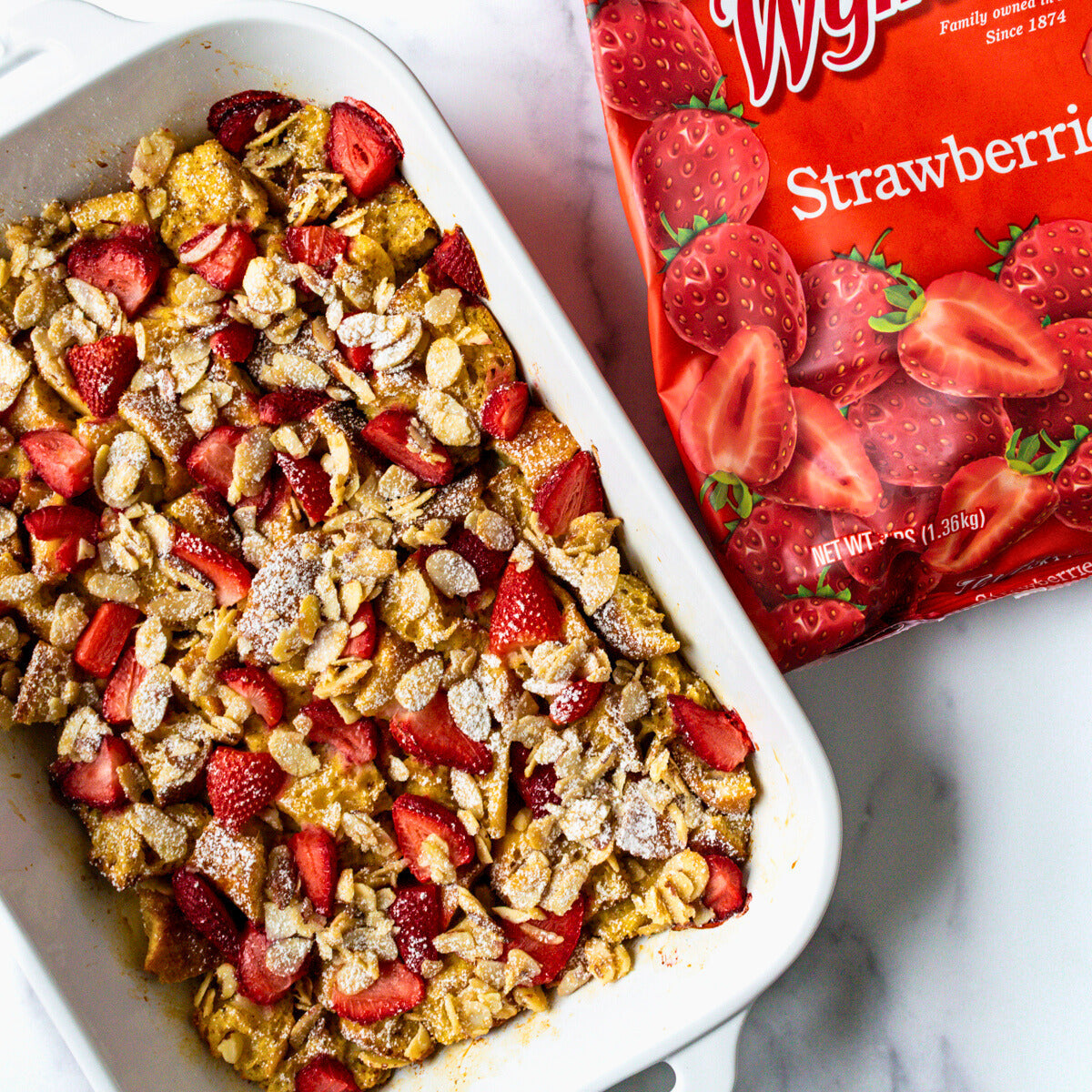 Strawberry Almond French Toast Bake