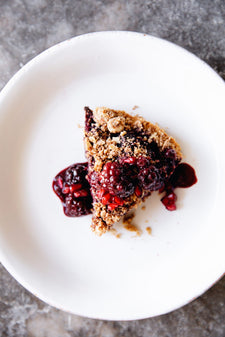 Triple Berry Crumble Tart (Vegan)