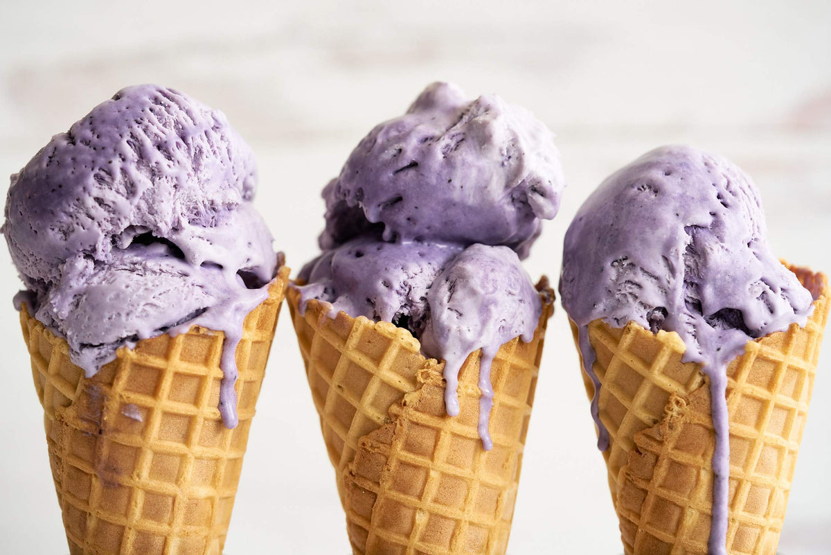 Wild Blueberry No Churn Ice Cream