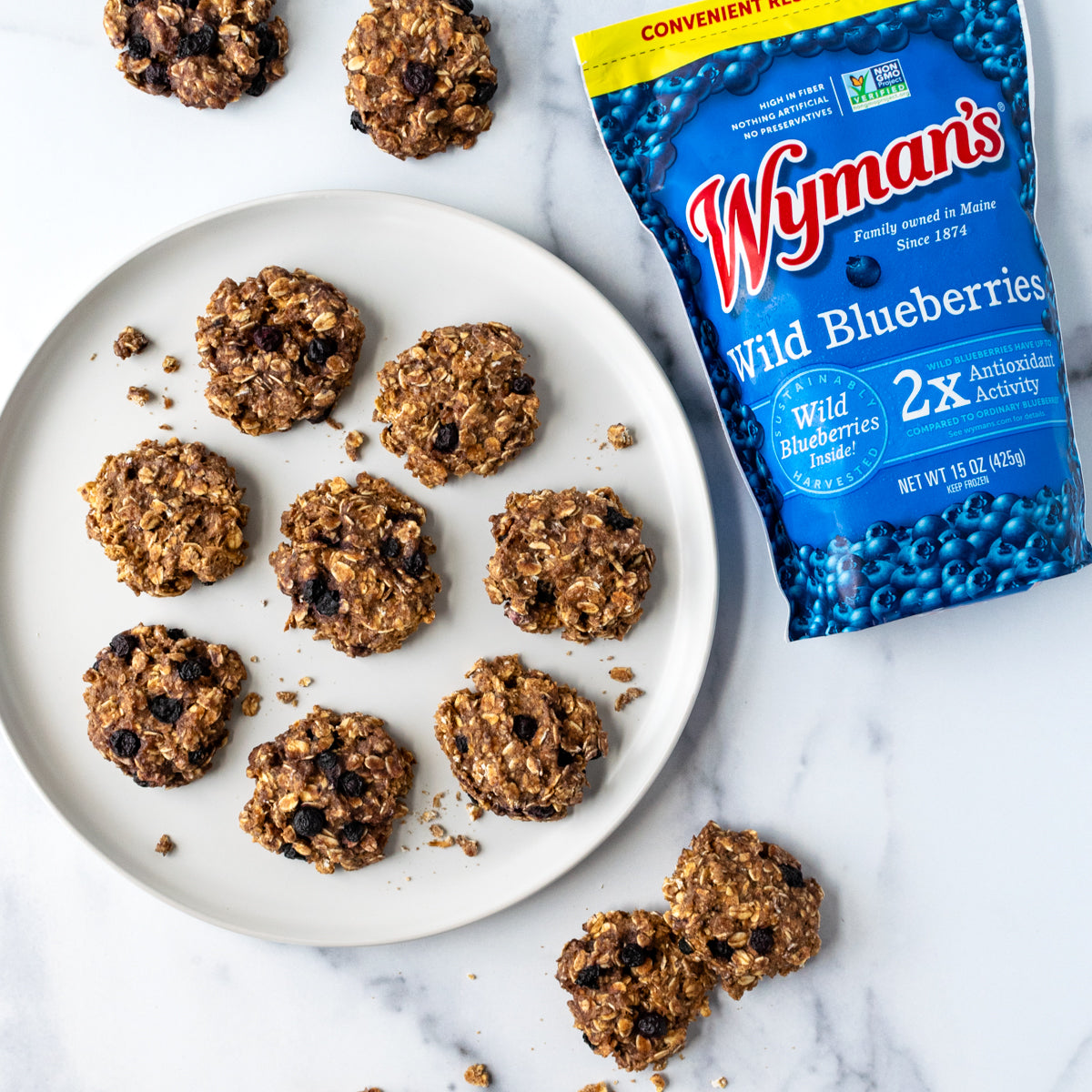 Wild Blueberry Breakfast Cookies