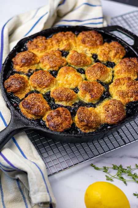 Wild Blueberry & Thyme Biscuit Cobbler
