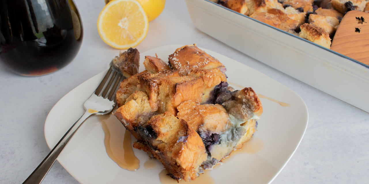 Baked Lemon Wild Blueberry French Toast