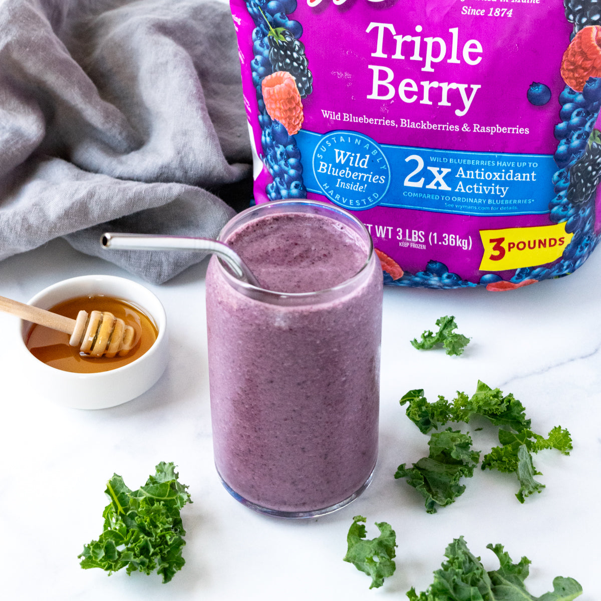 Fiber-ific Triple Berry Smoothie