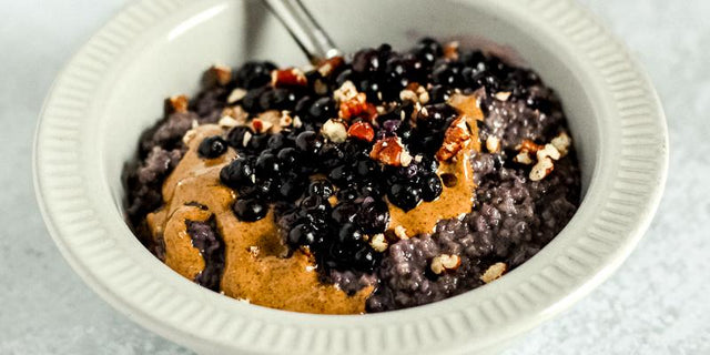 Slow Cooker Wild Blueberry Pie Steel-Cut Oats