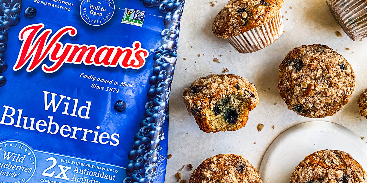 Wild Blueberry Crumble Muffins