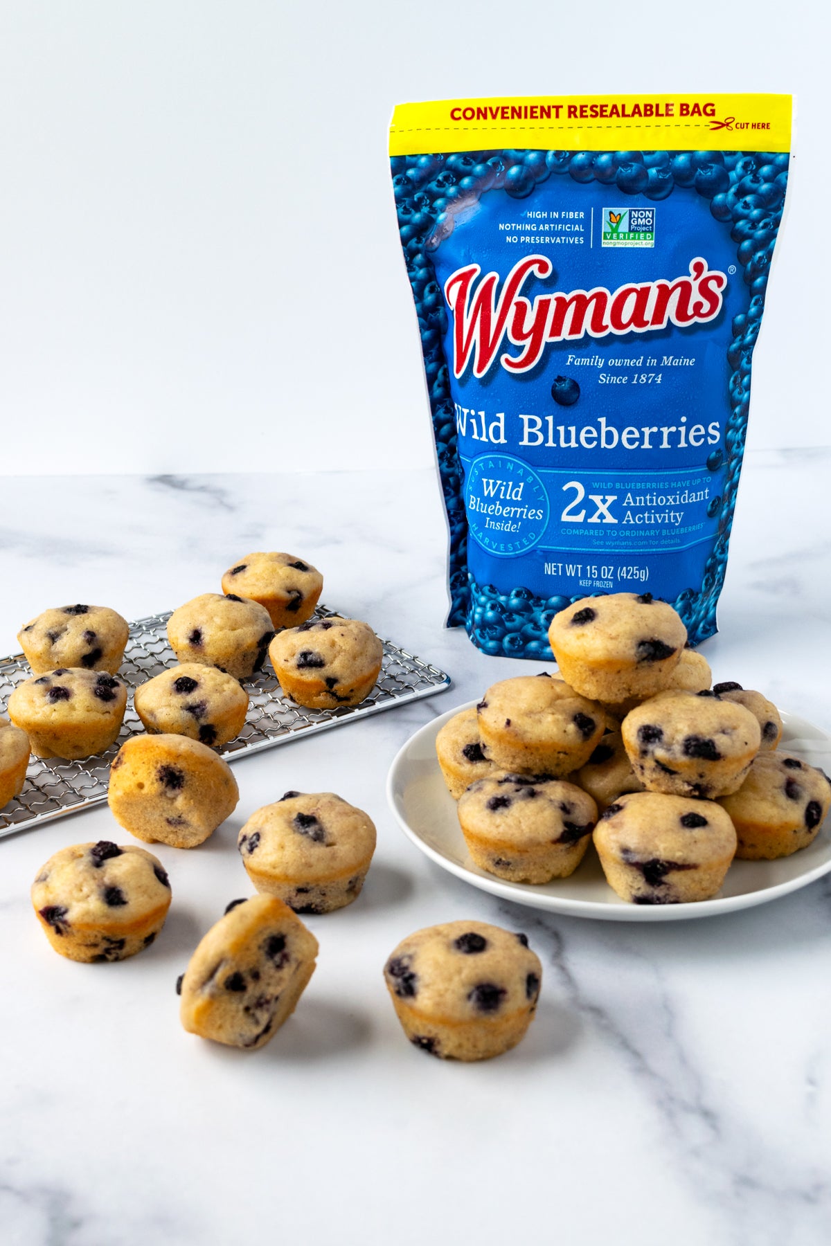 Mini Wild Blueberry Muffins