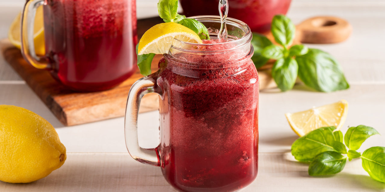 Lemon, Basil & Berry Cooler