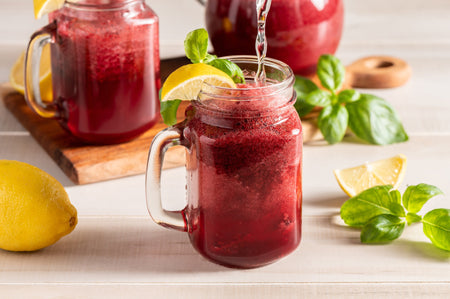 Lemon, Basil & Berry Cooler