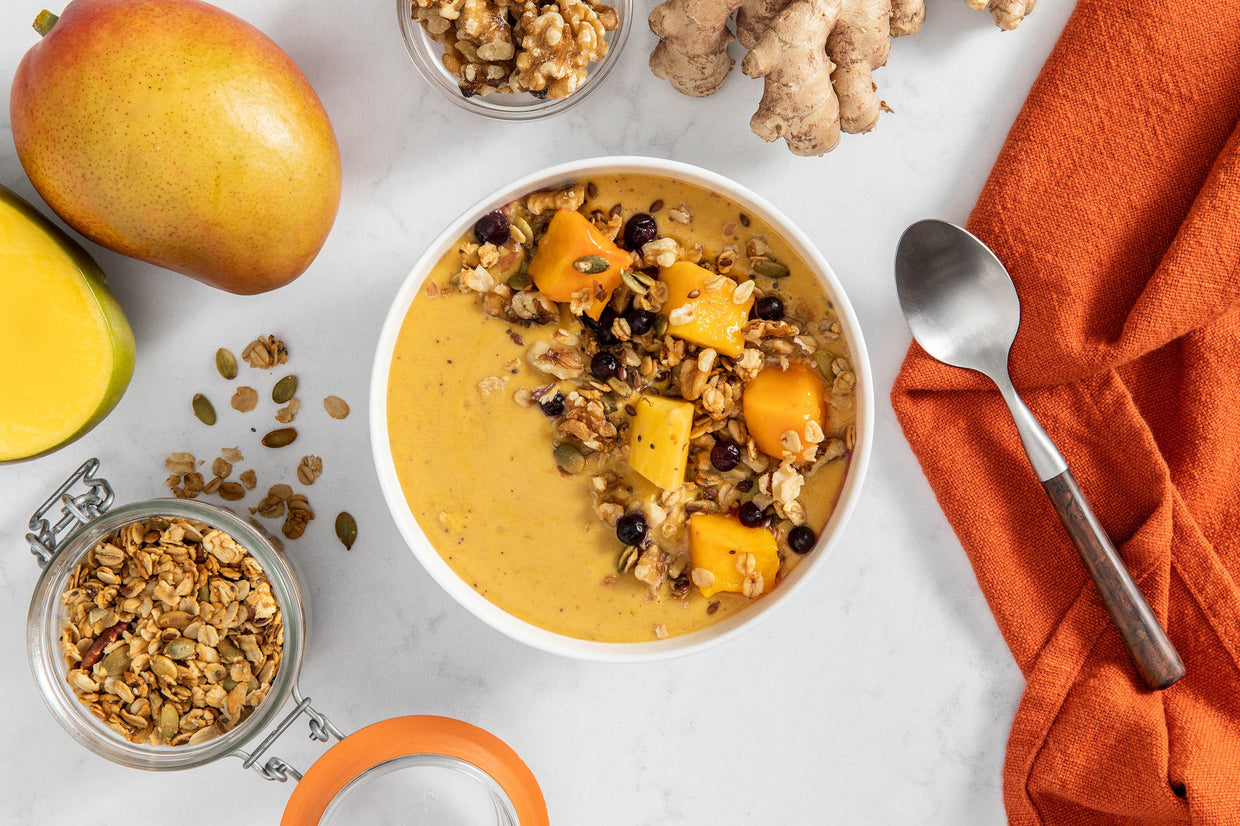 Mango Berry Butternut Squash Smoothie Bowl