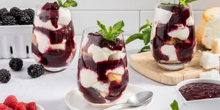 Triple Berry Angel Food Cake Trifles