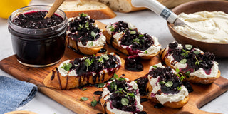 Wild Blueberry Goat Cheese Crostini