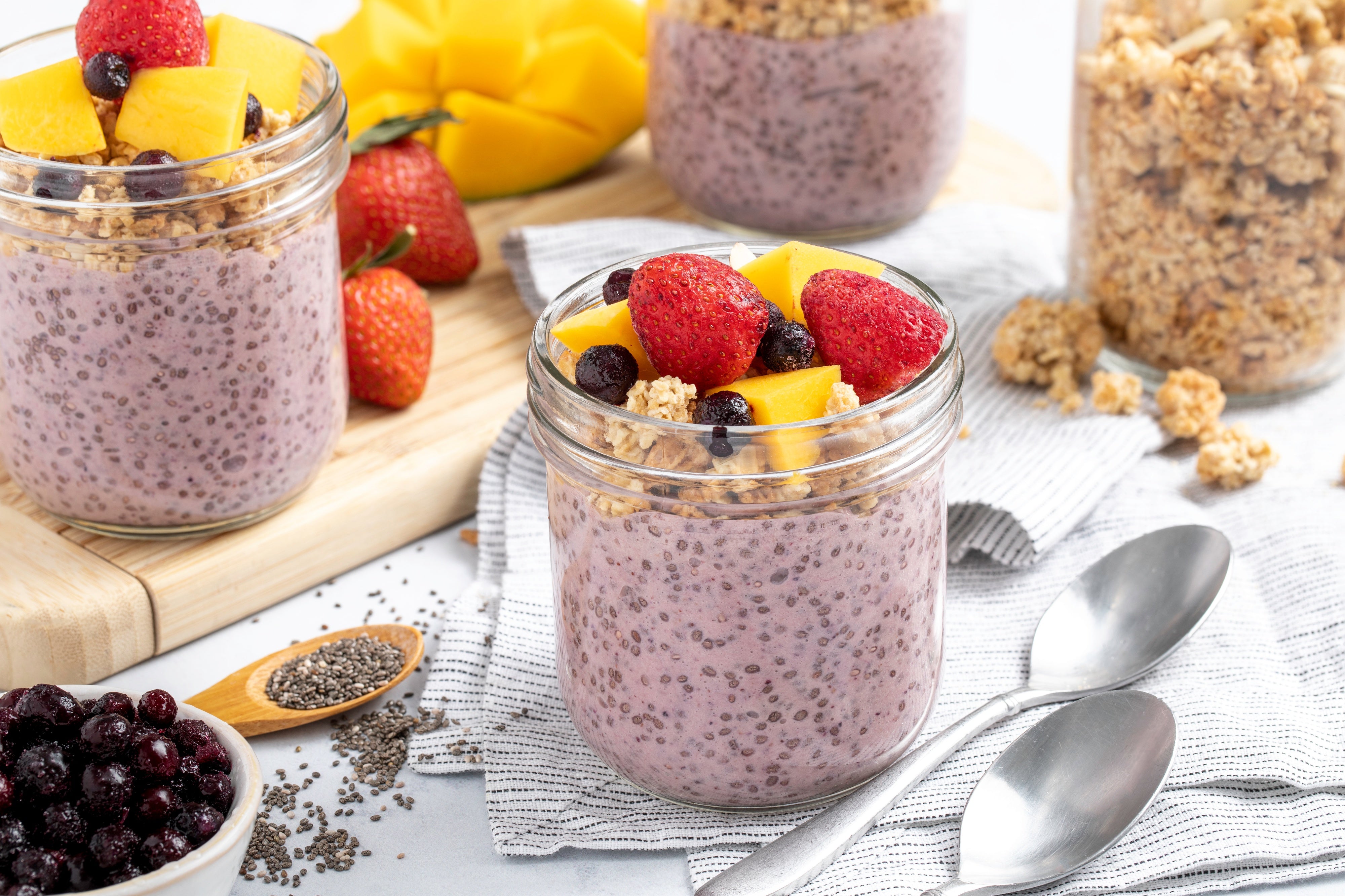 Mango Berry Chia Pudding