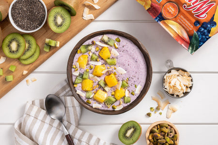 3-Ingredient Mango Berry Smoothie Bowl