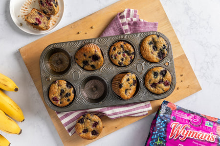 Berry Buttermilk Banana Muffins