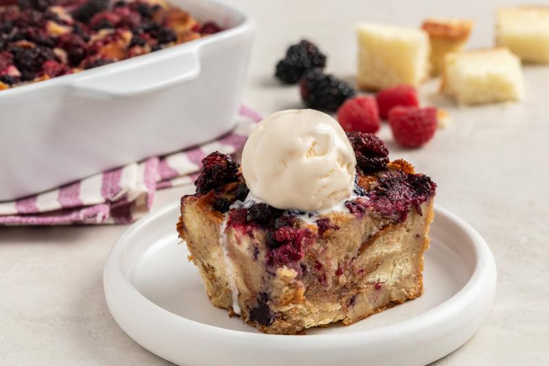 Brown Sugar Berry Bread Pudding