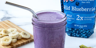 Protein-Packed Wild Blueberry-Tahini Recovery Smoothie