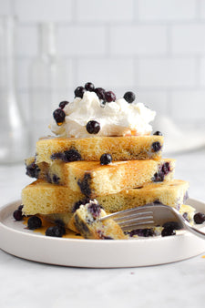 Wild Blueberry Sheet Pan Pancakes
