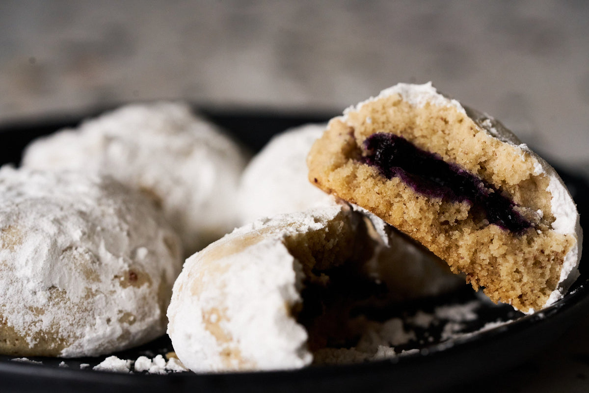 Wild Blueberry Pecan Snowballs