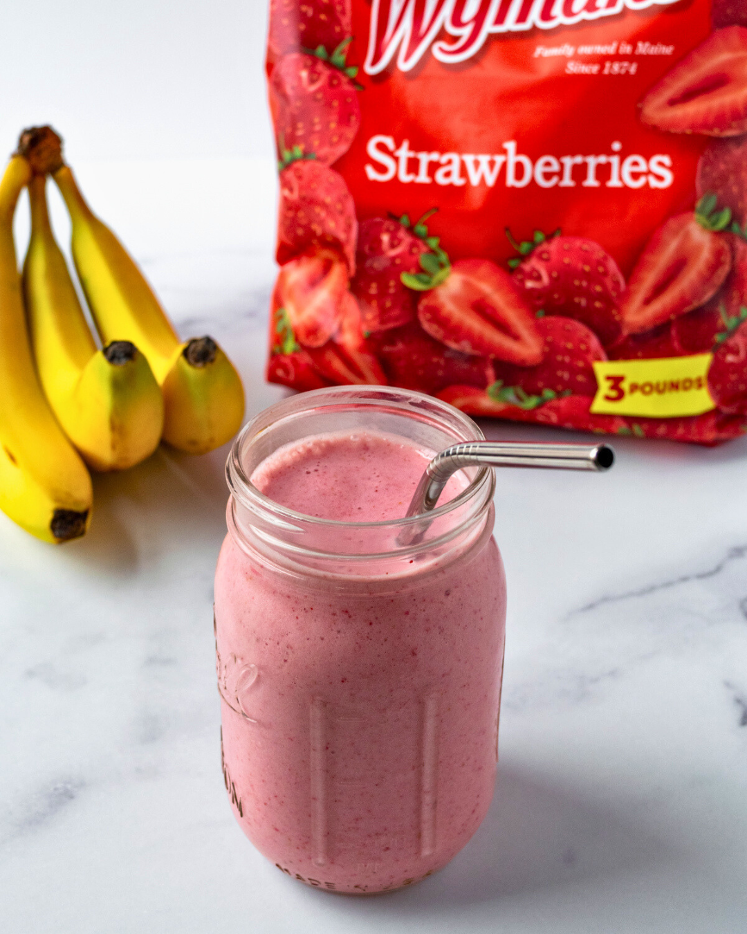 3-Ingredient Strawberry Smoothie
