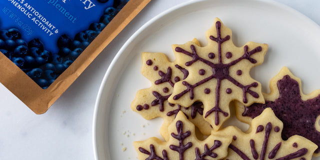 Sugar Cookies with Wild Blueberry Icing