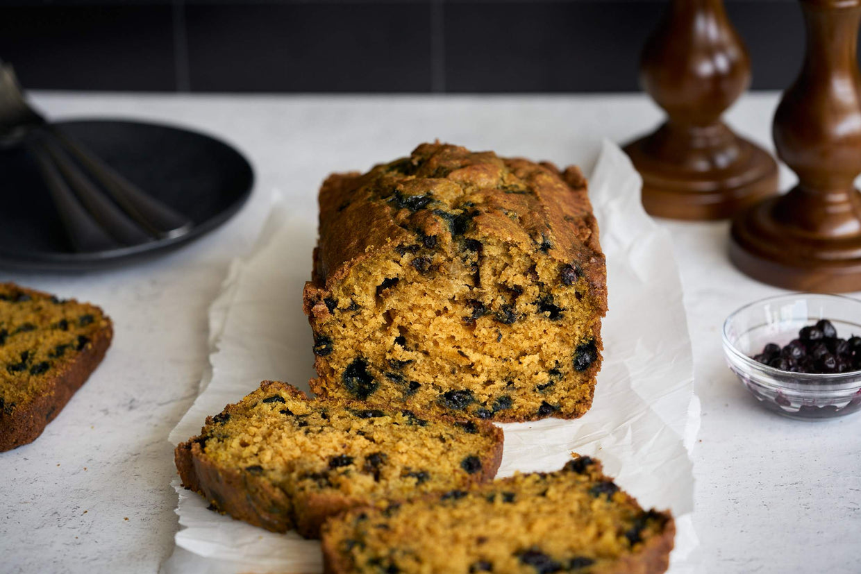 Wild Blueberry Pumpkin Bread
