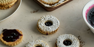 Wild Blueberry Linzer Cookies