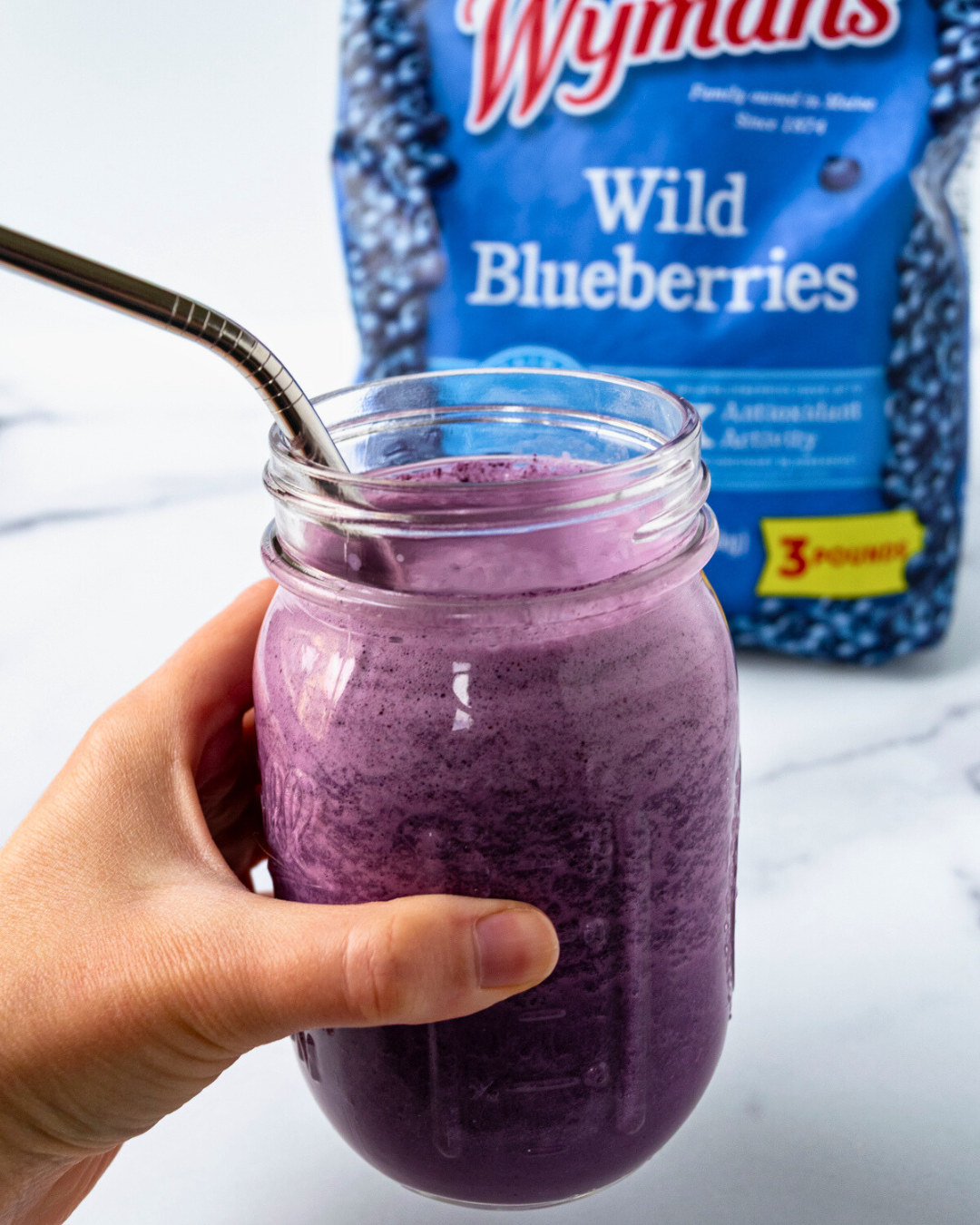 Simple Wild Blueberry Smoothie