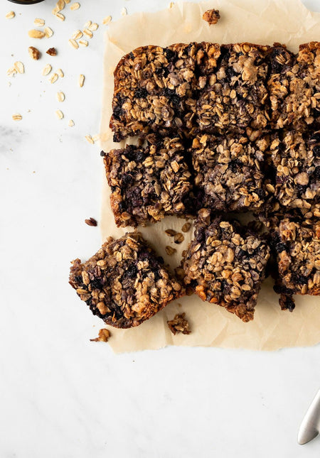 Wild Blueberry Baked Oatmeal Bars