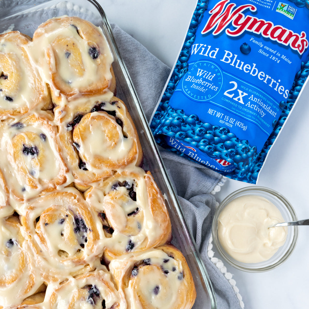 Wild Blueberry Lemon Sweet Rolls