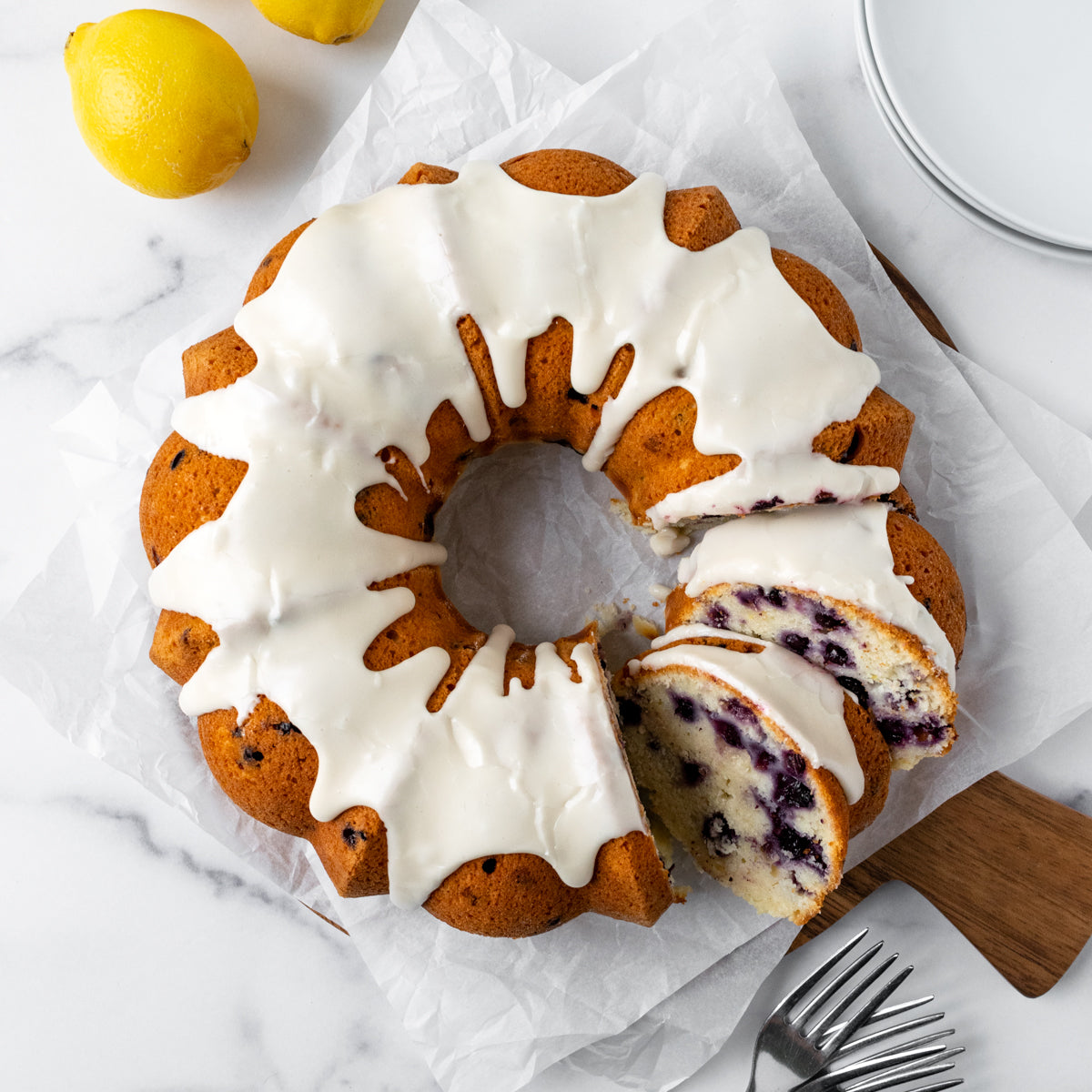 Wild Blueberry Lemon Bundt Cake