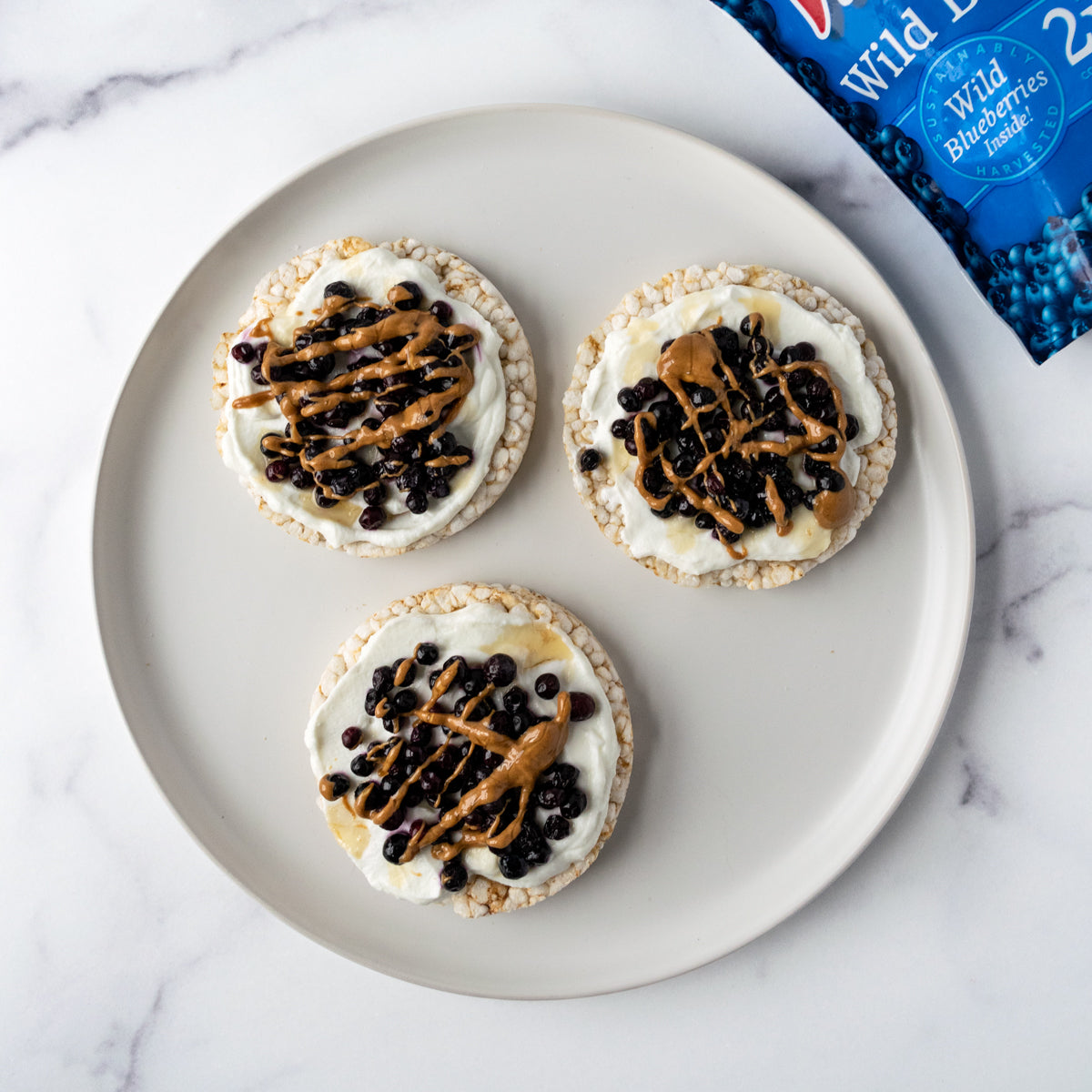 Wild Blueberry Rice Cake Snacks