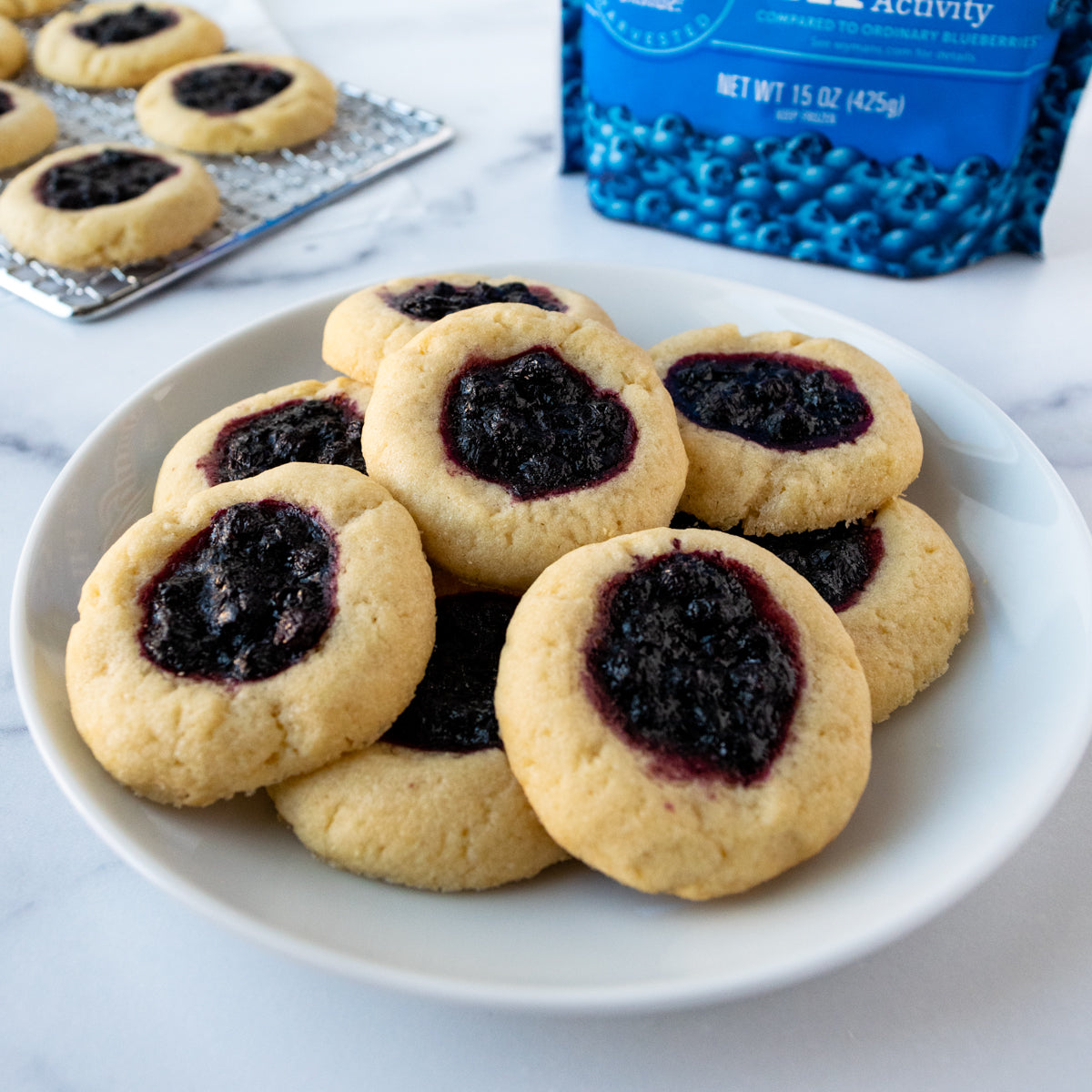 Wild Blueberry Thumbprint Cookies