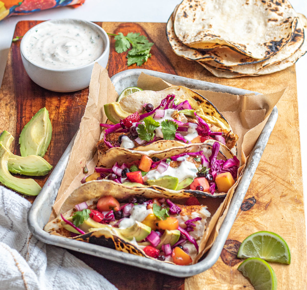 Mango Berry Fish Tacos