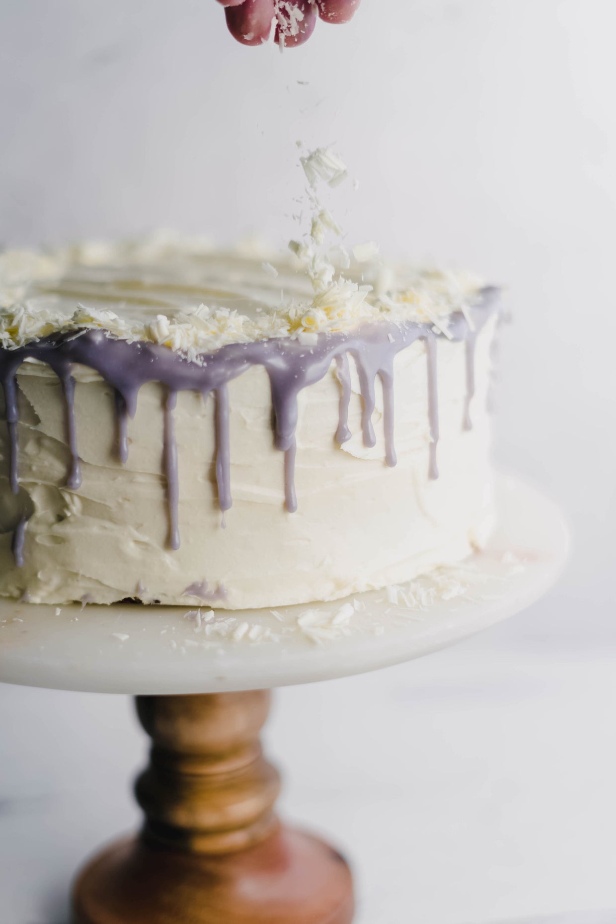 Double Blueberry Cake with White Chocolate Frosting