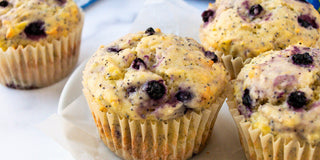 Wild Blueberry Lemon Poppyseed Muffins